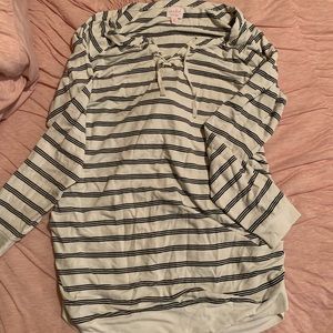 Isabel Maternity Striped Long Sleeved Top